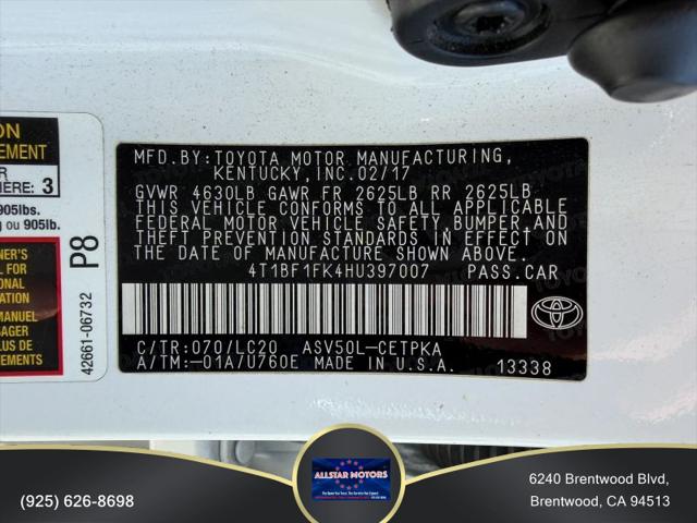 2017 Toyota Camry XSE