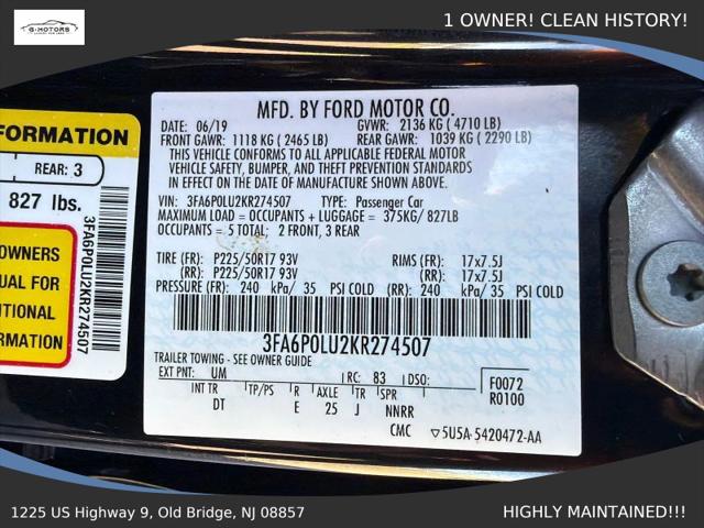 2019 Ford Fusion Hybrid SE