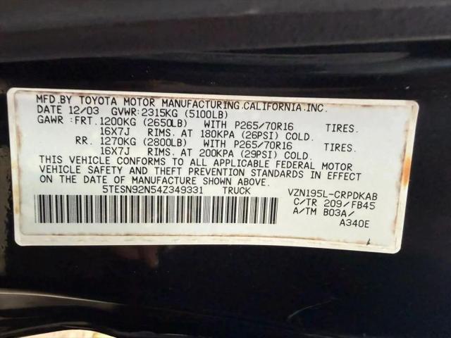 2004 Toyota Tacoma PreRunner V6