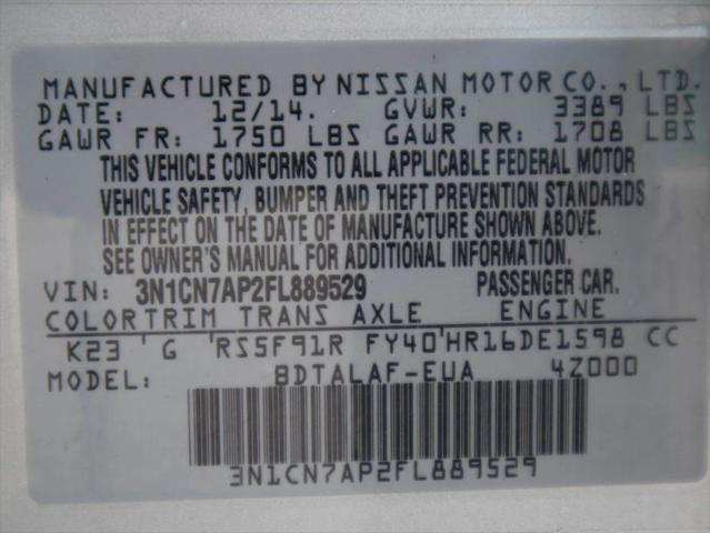 2015 Nissan Versa 1.6 S