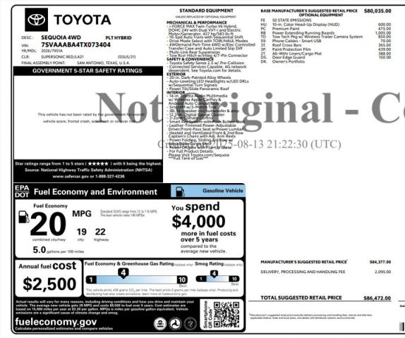 2026 Toyota Sequoia Platinum