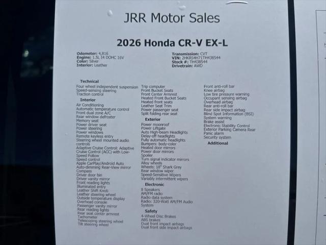 2026 Honda CR-V EX-L AWD