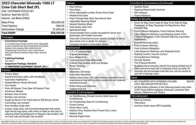 2023 Chevrolet Silverado 1500 4WD Crew Cab Short Bed LT with 2FL 2023 Chevrolet Silverado 1500 4WD Crew Cab Short Bed LT with 2FL