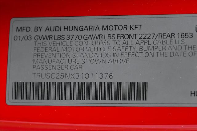 2003 Audi TT 1.8L