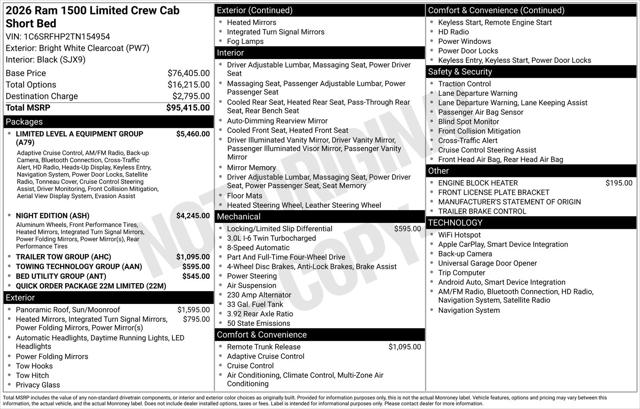 2026 Ram 1500 Limited Crew Cab 4x4 57 Box