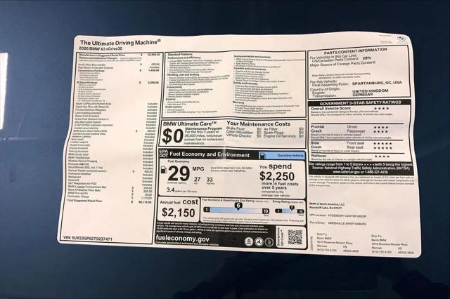 2026 BMW X3 30 xDrive