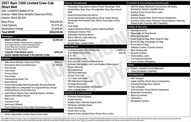 2021 RAM 1500 Limited Crew Cab 4x4 57 Box
