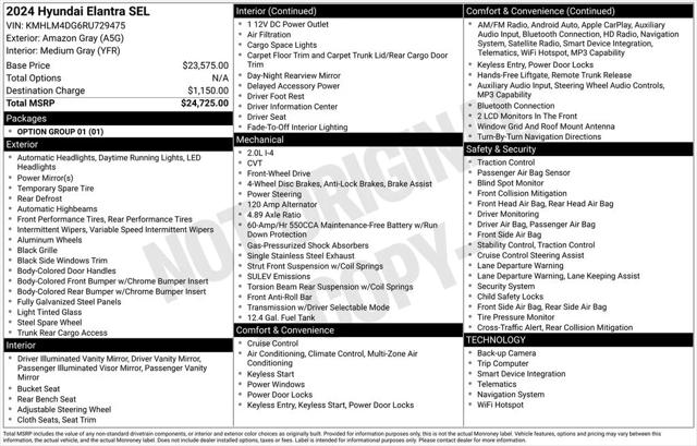 2024 Hyundai Elantra SEL 2024 Hyundai Elantra SEL