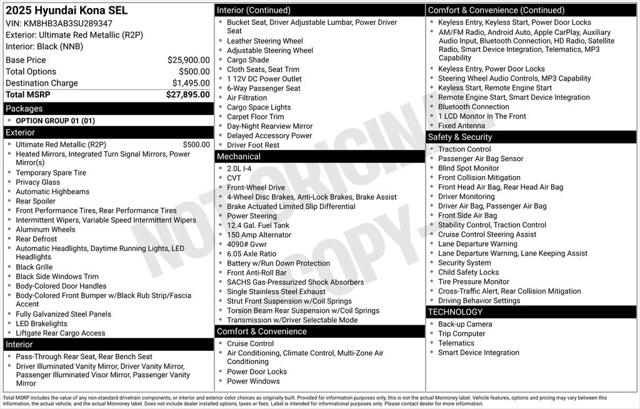 2025 Hyundai Kona SEL 2025 Hyundai Kona SEL