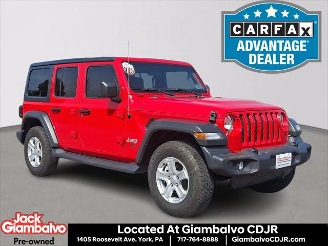 2018 Jeep Wrangler Unlimited Sport S 4x4 for sale in York, PA