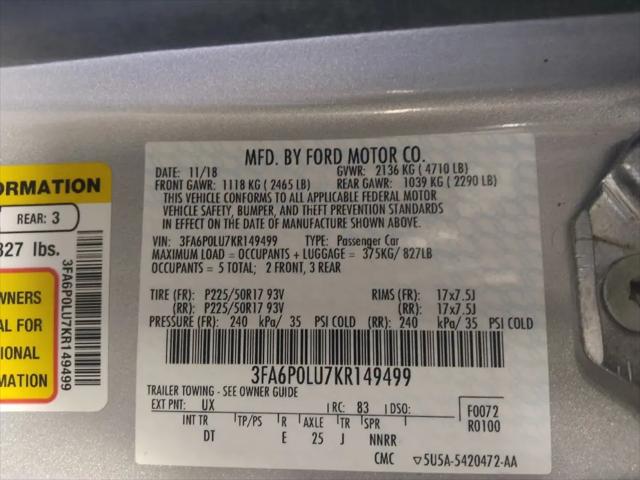 2019 Ford Fusion Hybrid SE