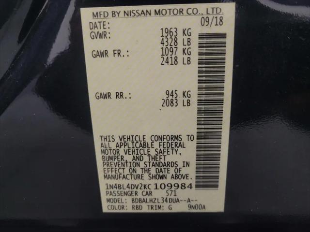 2019 Nissan Altima 2.5 SV