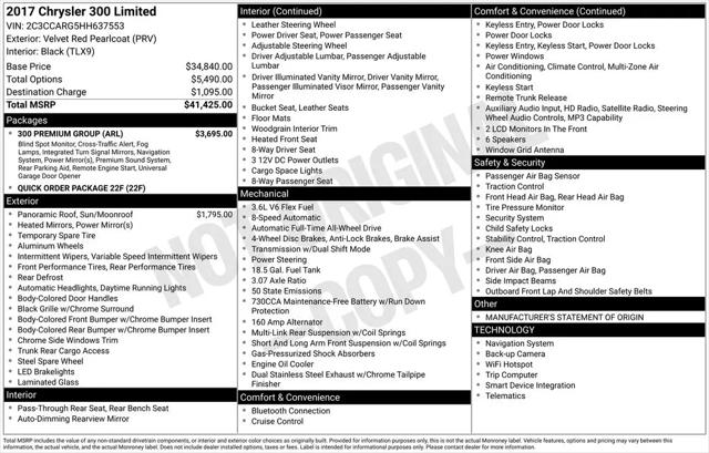 2017 Chrysler 300 Limited AWD