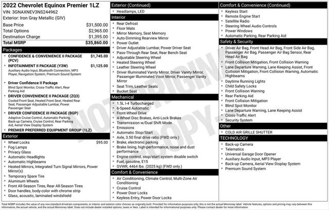 2022 Chevrolet Equinox FWD Premier
