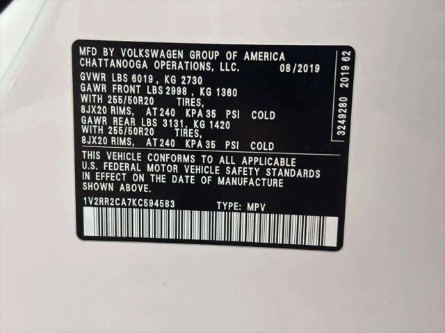 2019 Volkswagen Atlas 3.6L V6 SEL R-Line