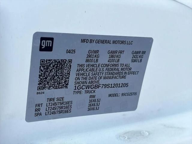 2025 Chevrolet Express Cargo Van RWD 2500 Extended Wheelbase WT