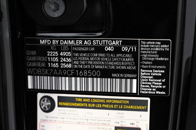 2012 Mercedes-Benz SL AMG SL 63 SL 63 AMG