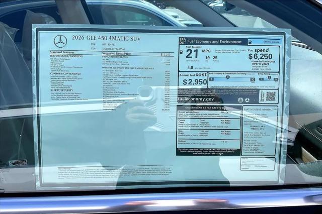 2026 Mercedes-Benz GLE GLE 450 4MATIC