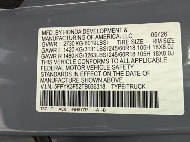 2026 Honda Ridgeline RTL