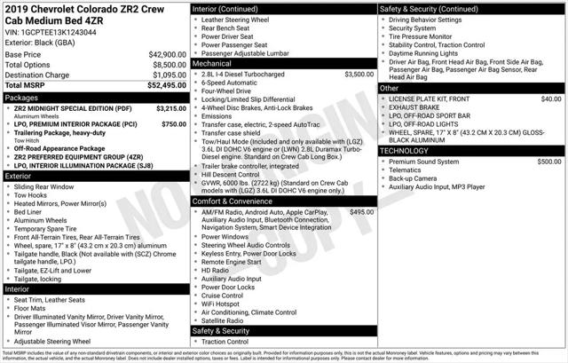 2019 Chevrolet Colorado ZR2