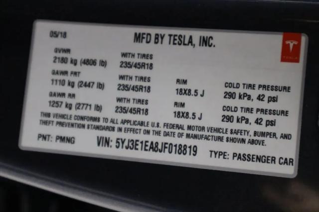 2018 Tesla Model 3 Long Range