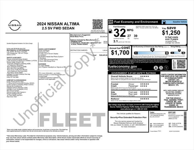2024 Nissan Altima SV FWD