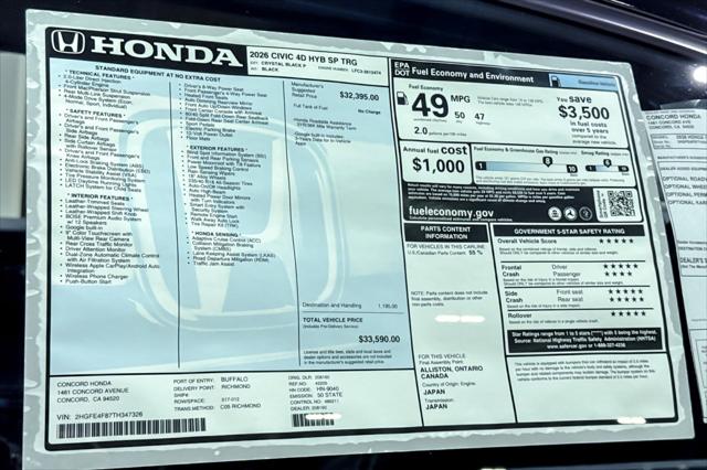 2026 Honda Civic Sport
