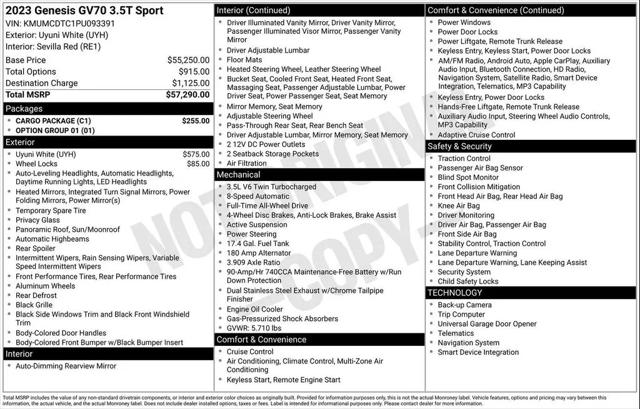 2023 Genesis GV70 3.5T AWD Sport for sale in Greensboro, NC