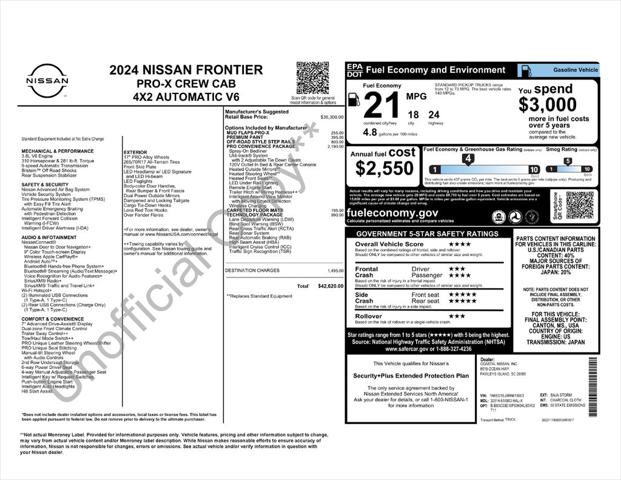 2024 Nissan Frontier Crew Cab PRO-X 4x2