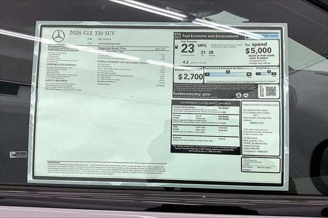 2026 Mercedes-Benz GLE GLE 350 GLE 350
