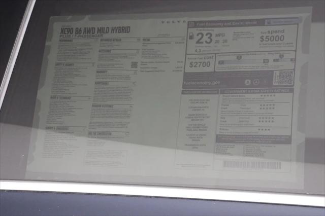 2026 Volvo XC90 Plus, B6 AWD Gas mild hybrid, Gasoline, Bright, 7 Seats