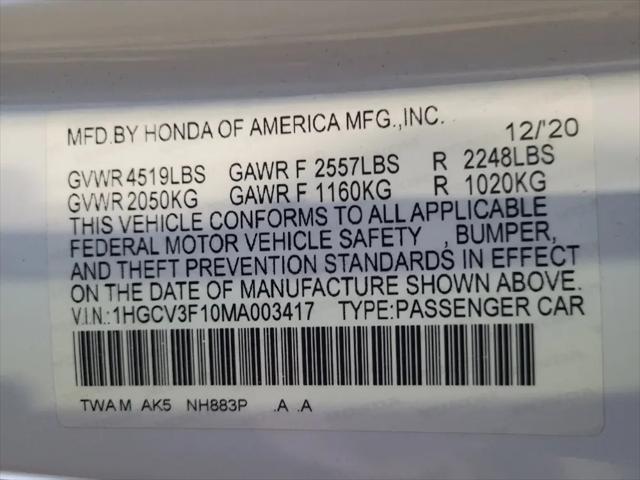 2021 Honda Accord Hybrid Hybrid