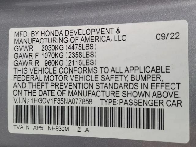 2022 Honda Accord Sport
