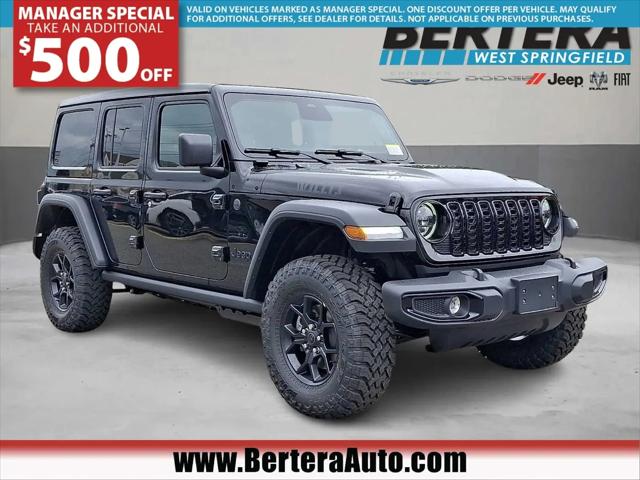 2026 Jeep Wrangler 4-Door Willys 4x4 for sale in West Springfield, MA