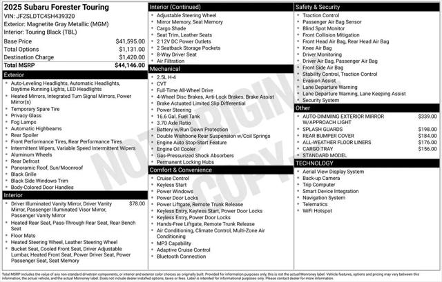 2025 Subaru Forester Touring