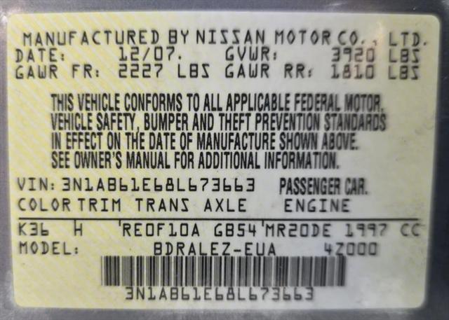 2008 Nissan Sentra 2.0S