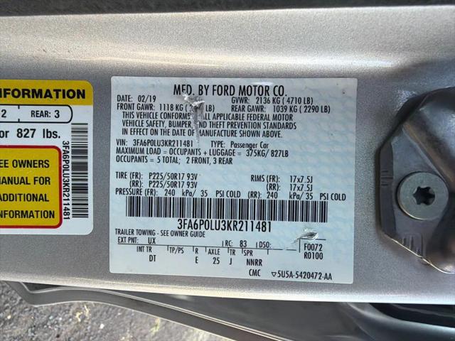2019 Ford Fusion Hybrid SE