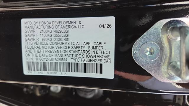 2026 Honda Accord Sedan Sport