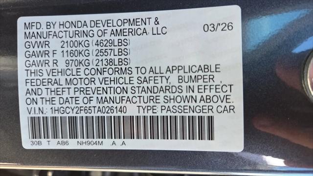 2026 Honda Accord Sedan EX-L