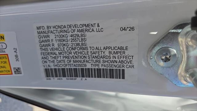 2026 Honda Accord Sedan Sport-L