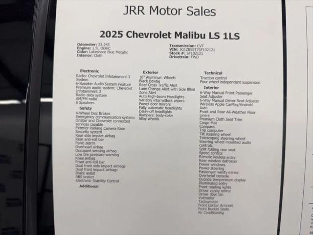 2025 Chevrolet Malibu FWD LS
