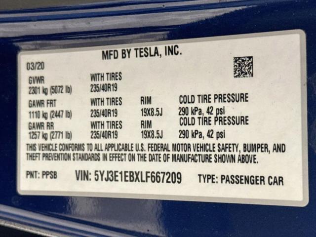 2020 Tesla Model 3 Long Range Dual Motor All-Wheel Drive