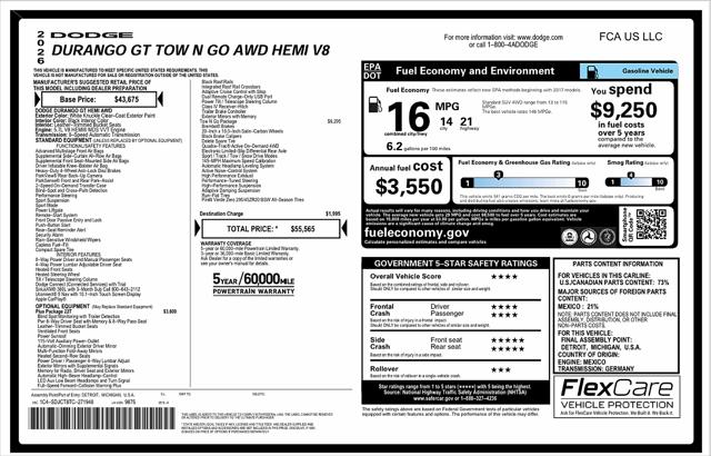 2026 Dodge Durango GT Plus AWD HEMI V8