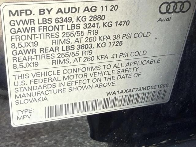 2021 Audi Q7 Premium 55 TFSI quattro Tiptronic
