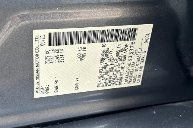2021 Nissan Maxima SV Xtronic CVT