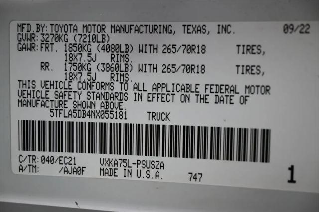 2022 Toyota Tundra SR5