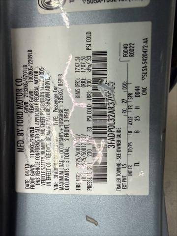 2010 Ford Fusion Hybrid Base 4dr Sedan
