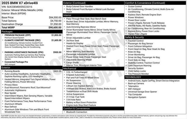 2025 BMW X7 xDrive40i for sale in Nanuet, NY