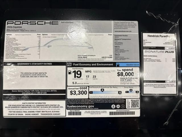 2026 Porsche Cayenne Cayenne
