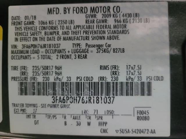 2018 Ford Fusion SE